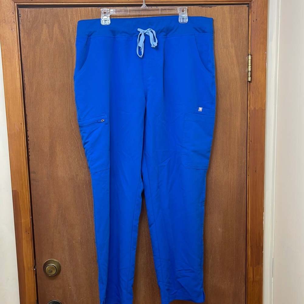 Figs Kade Cargo scrub pants Royal Blue